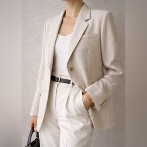 TOTEME Stone Wool Linen Blazer NWT EU 42 Tailored Jacket